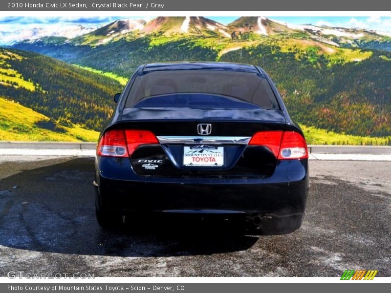 Crystal Black Pearl / Gray 2010 Honda Civic LX Sedan