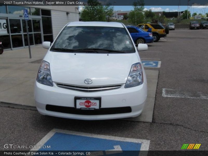Super White / Dark Gray 2007 Toyota Prius Hybrid