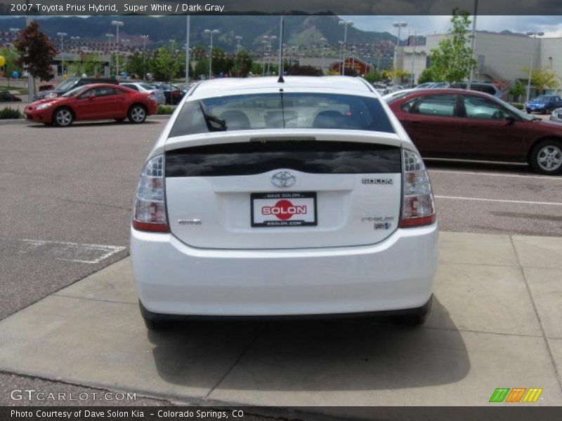 Super White / Dark Gray 2007 Toyota Prius Hybrid