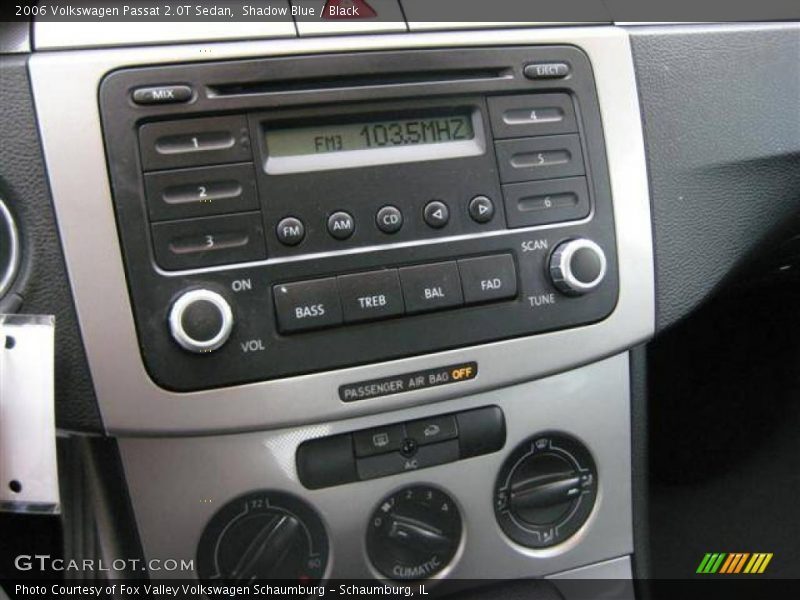 Shadow Blue / Black 2006 Volkswagen Passat 2.0T Sedan
