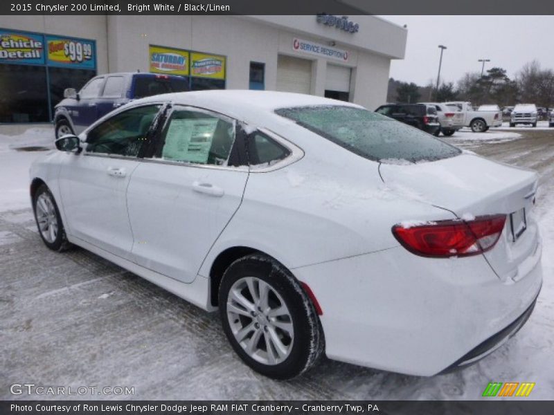 Bright White / Black/Linen 2015 Chrysler 200 Limited