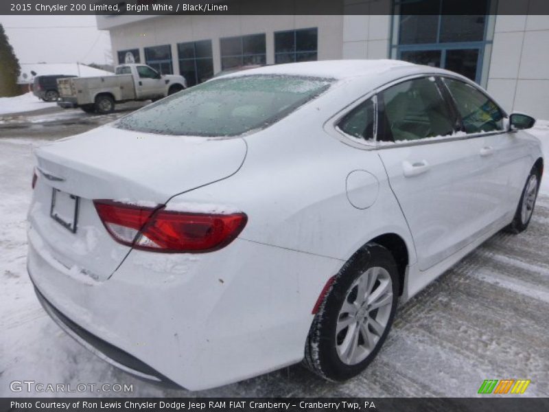 Bright White / Black/Linen 2015 Chrysler 200 Limited