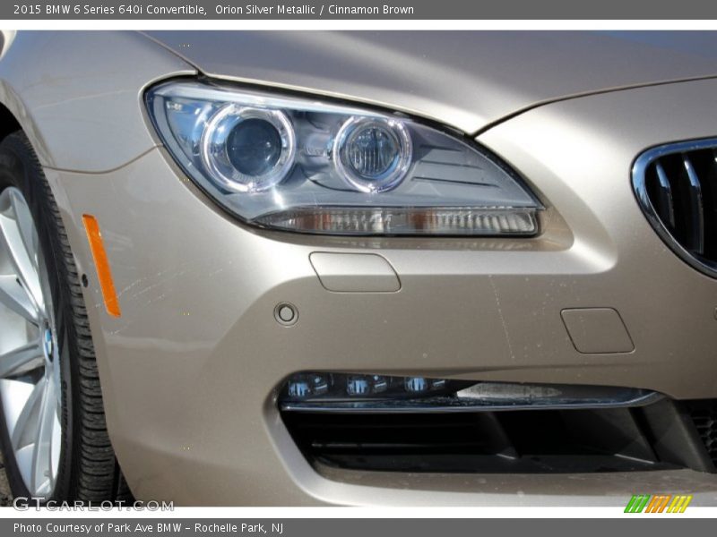 Orion Silver Metallic / Cinnamon Brown 2015 BMW 6 Series 640i Convertible
