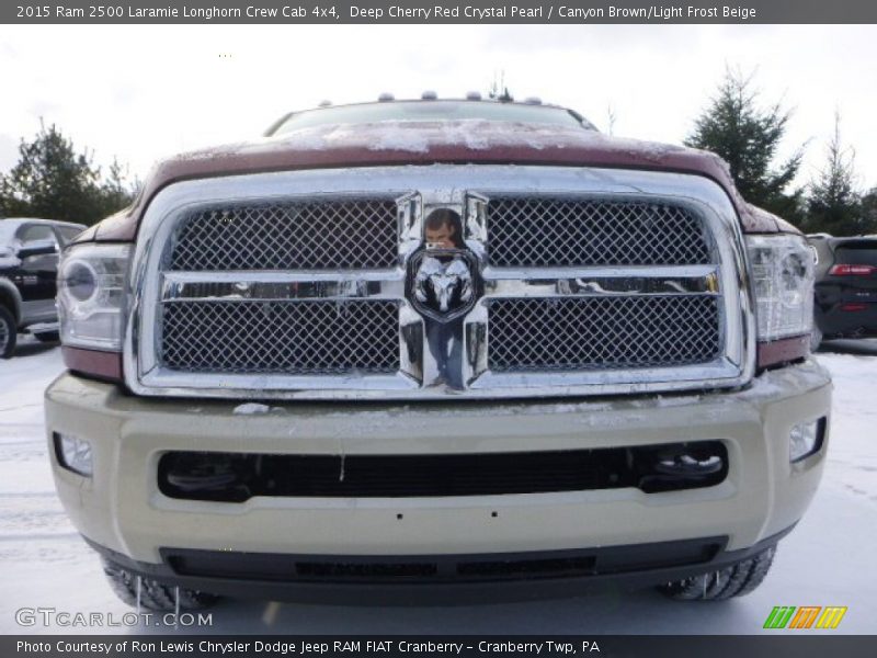 Deep Cherry Red Crystal Pearl / Canyon Brown/Light Frost Beige 2015 Ram 2500 Laramie Longhorn Crew Cab 4x4
