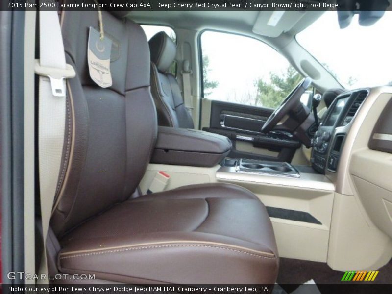 Deep Cherry Red Crystal Pearl / Canyon Brown/Light Frost Beige 2015 Ram 2500 Laramie Longhorn Crew Cab 4x4