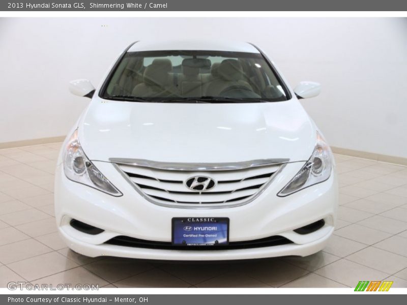 Shimmering White / Camel 2013 Hyundai Sonata GLS