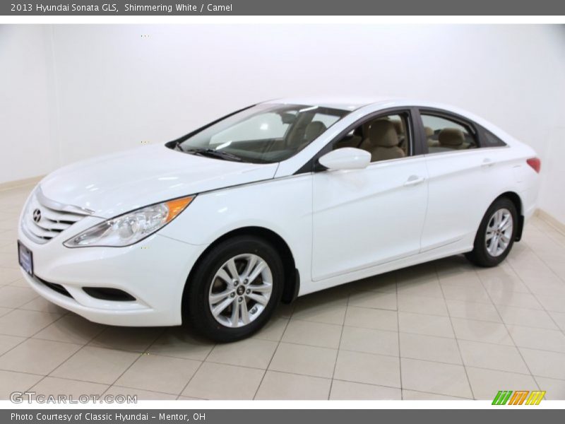 Shimmering White / Camel 2013 Hyundai Sonata GLS