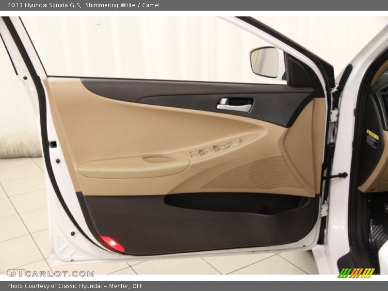 Shimmering White / Camel 2013 Hyundai Sonata GLS