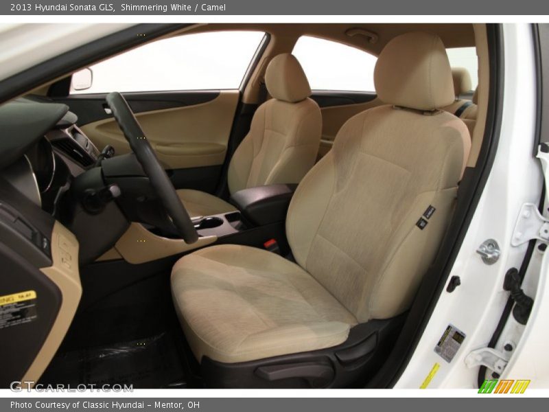 Shimmering White / Camel 2013 Hyundai Sonata GLS