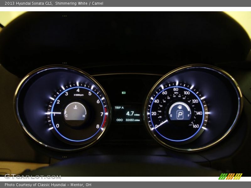Shimmering White / Camel 2013 Hyundai Sonata GLS