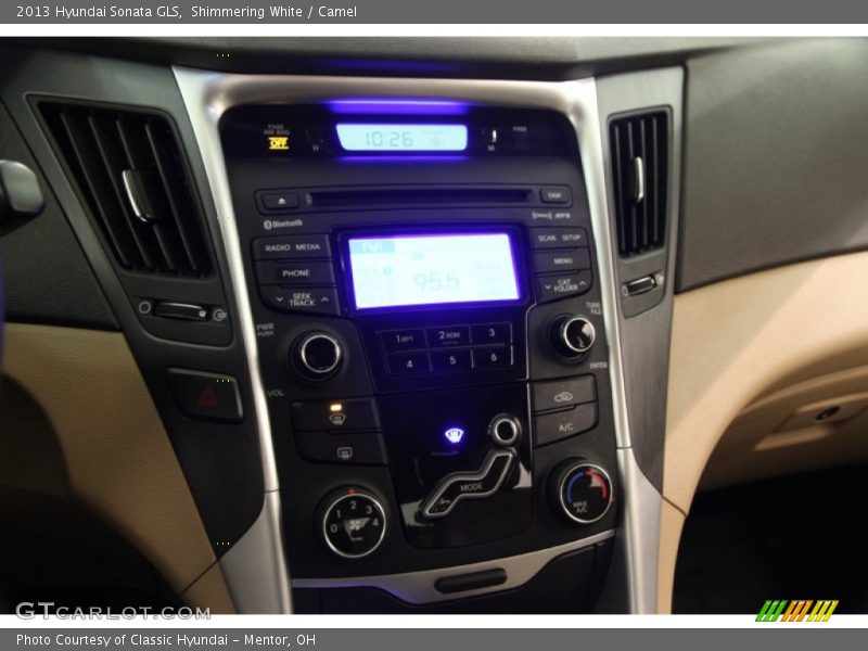 Shimmering White / Camel 2013 Hyundai Sonata GLS
