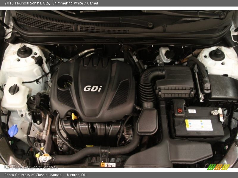 Shimmering White / Camel 2013 Hyundai Sonata GLS