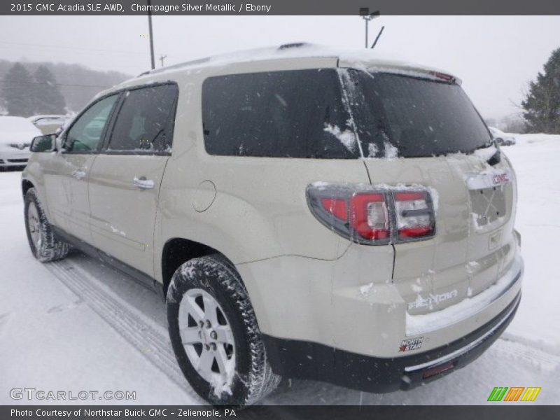 Champagne Silver Metallic / Ebony 2015 GMC Acadia SLE AWD