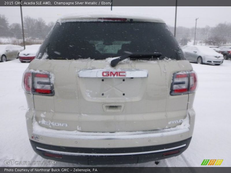 Champagne Silver Metallic / Ebony 2015 GMC Acadia SLE AWD