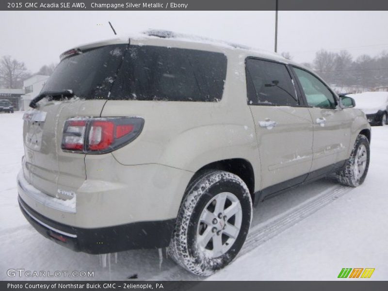 Champagne Silver Metallic / Ebony 2015 GMC Acadia SLE AWD
