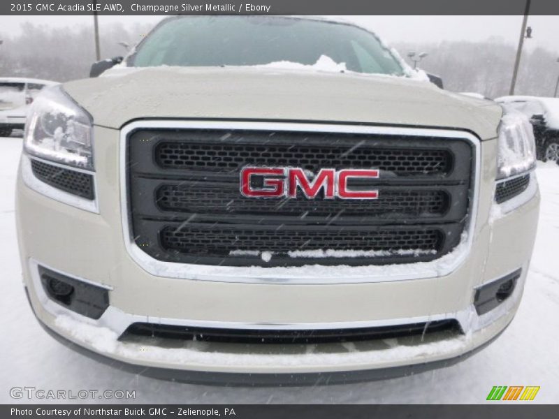 Champagne Silver Metallic / Ebony 2015 GMC Acadia SLE AWD