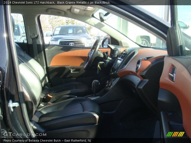Black Granite Metallic / Jet Black/Brick 2014 Chevrolet Sonic LTZ Hatchback