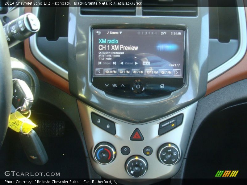 Black Granite Metallic / Jet Black/Brick 2014 Chevrolet Sonic LTZ Hatchback