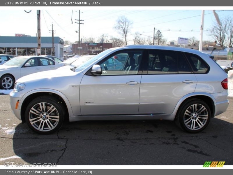 Titanium Silver Metallic / Black 2012 BMW X5 xDrive50i