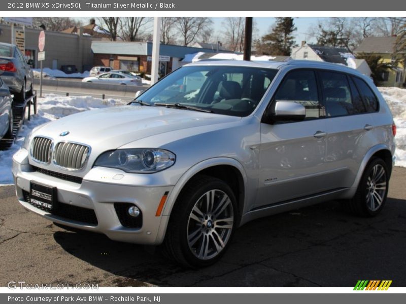 Titanium Silver Metallic / Black 2012 BMW X5 xDrive50i