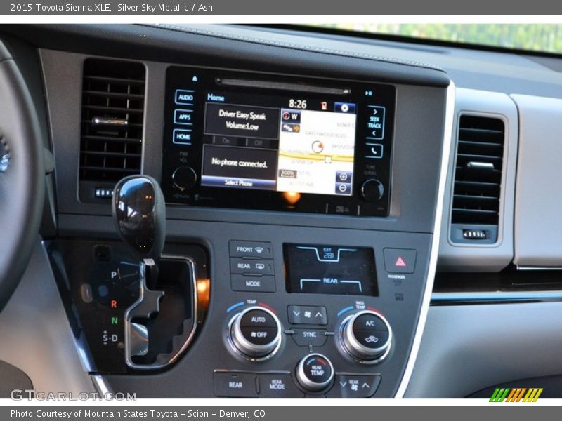 Silver Sky Metallic / Ash 2015 Toyota Sienna XLE