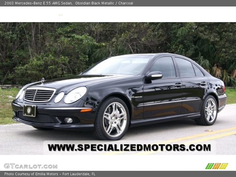 Obsidian Black Metallic / Charcoal 2003 Mercedes-Benz E 55 AMG Sedan