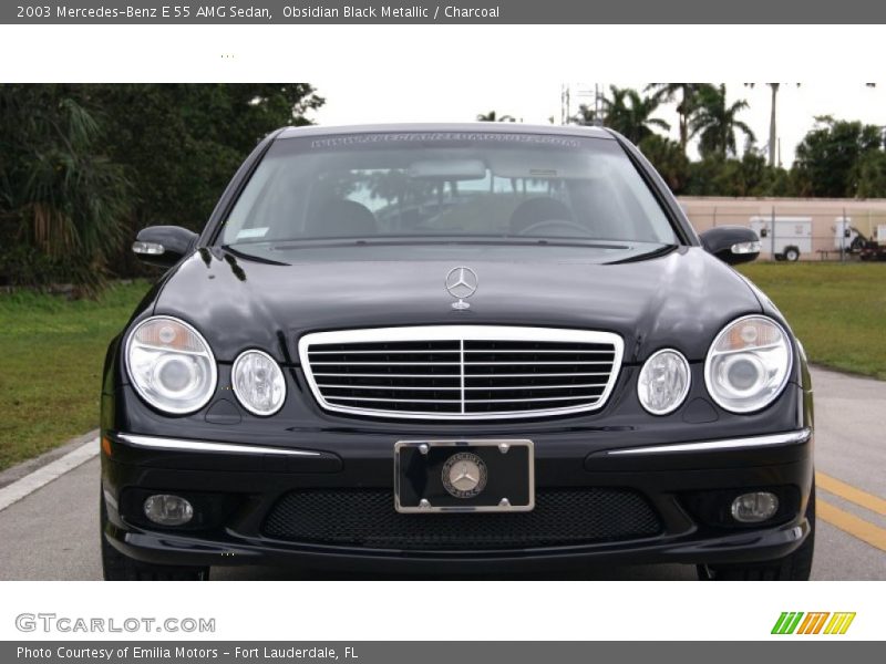 Obsidian Black Metallic / Charcoal 2003 Mercedes-Benz E 55 AMG Sedan