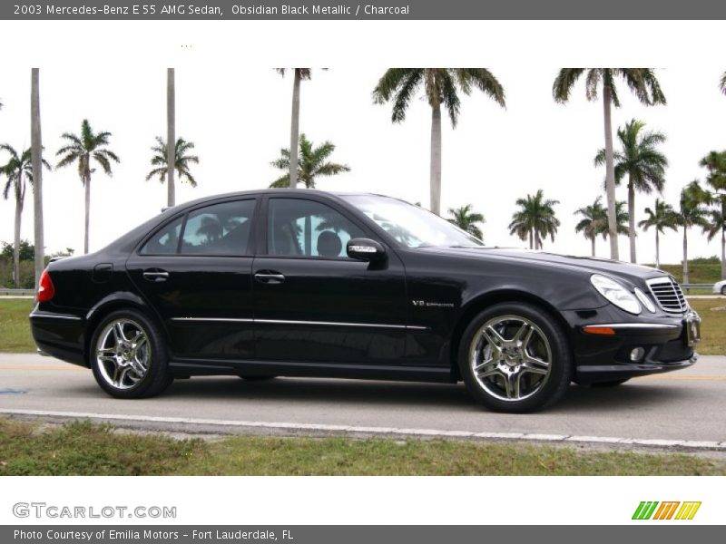 Obsidian Black Metallic / Charcoal 2003 Mercedes-Benz E 55 AMG Sedan
