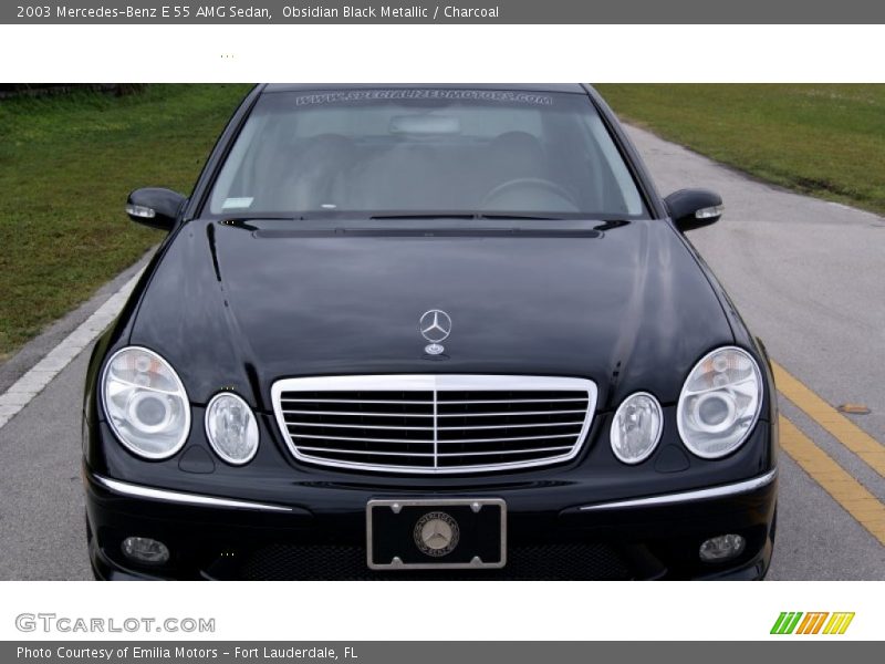 Obsidian Black Metallic / Charcoal 2003 Mercedes-Benz E 55 AMG Sedan