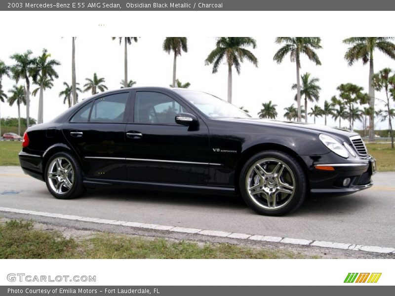 Obsidian Black Metallic / Charcoal 2003 Mercedes-Benz E 55 AMG Sedan