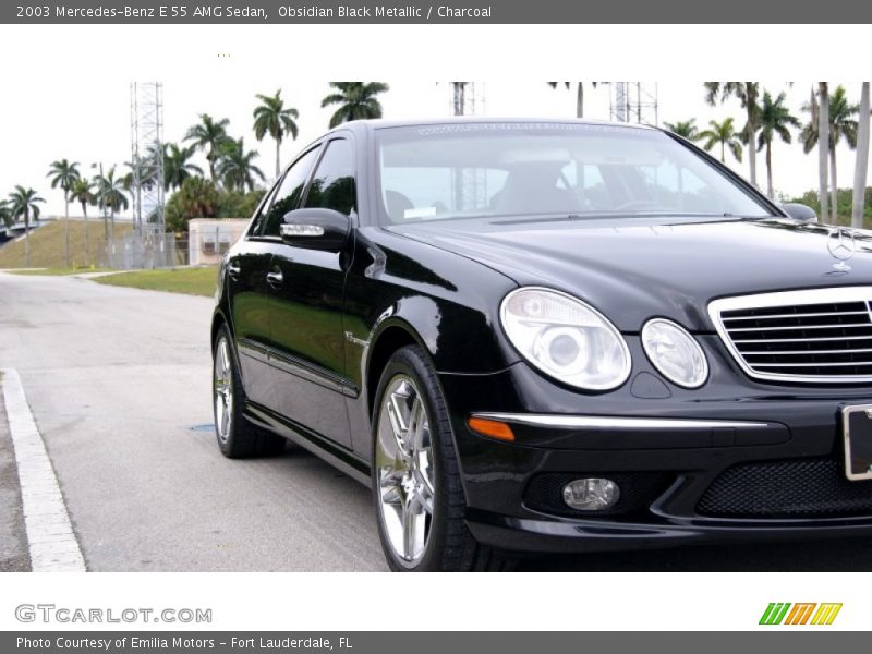 Obsidian Black Metallic / Charcoal 2003 Mercedes-Benz E 55 AMG Sedan