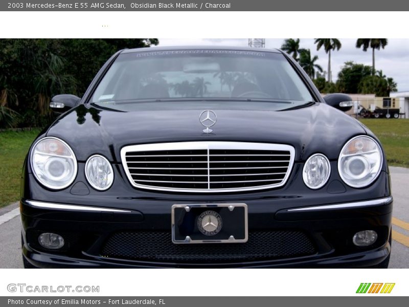 Obsidian Black Metallic / Charcoal 2003 Mercedes-Benz E 55 AMG Sedan