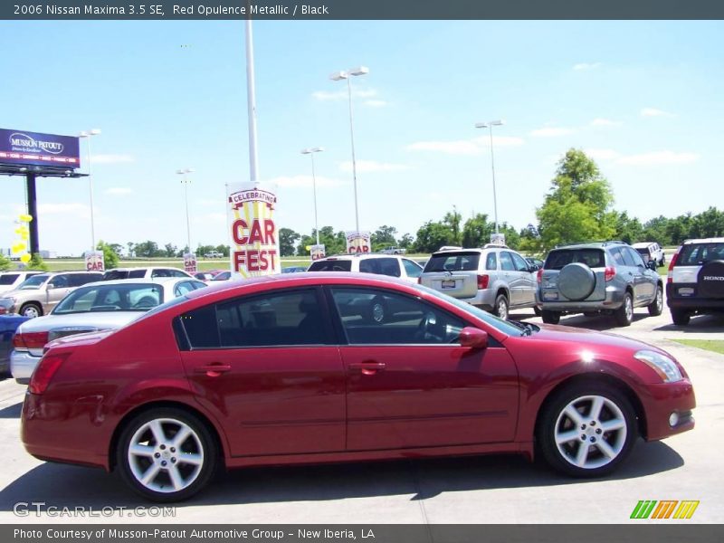 Red Opulence Metallic / Black 2006 Nissan Maxima 3.5 SE