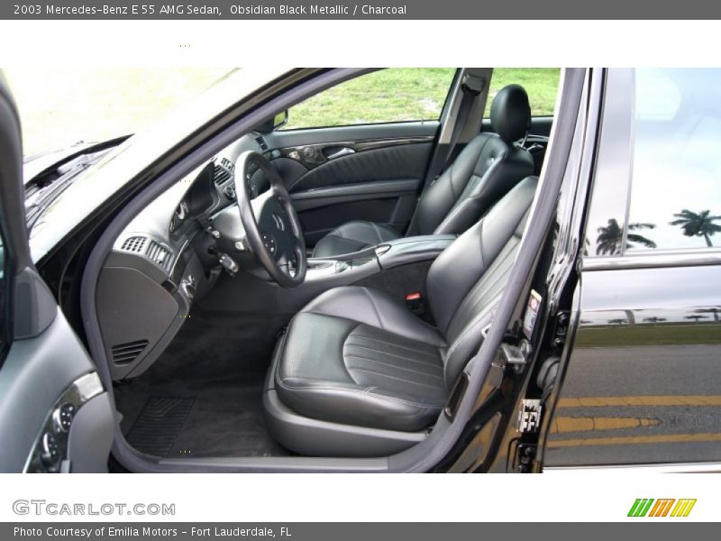 Obsidian Black Metallic / Charcoal 2003 Mercedes-Benz E 55 AMG Sedan