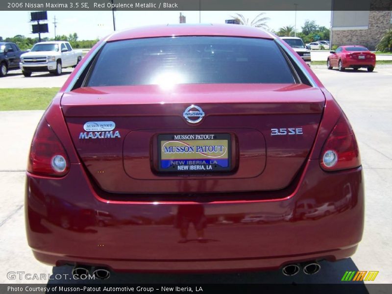 Red Opulence Metallic / Black 2006 Nissan Maxima 3.5 SE
