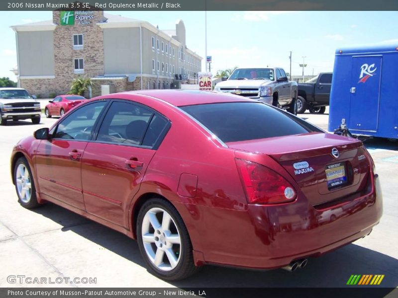 Red Opulence Metallic / Black 2006 Nissan Maxima 3.5 SE