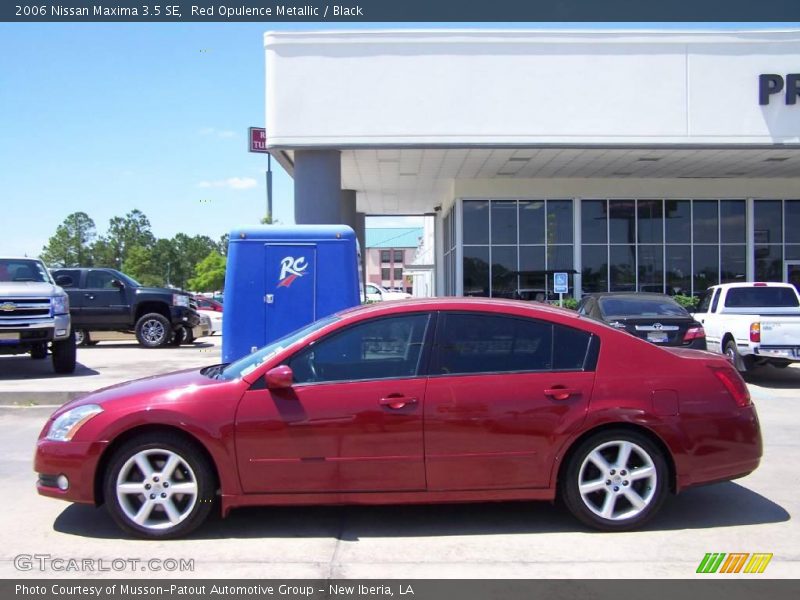 Red Opulence Metallic / Black 2006 Nissan Maxima 3.5 SE