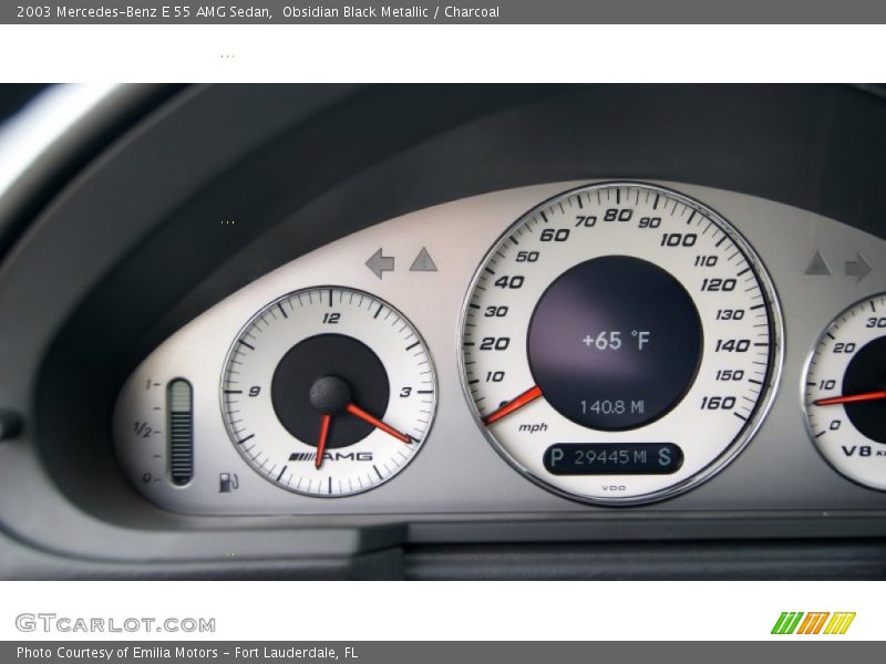 Obsidian Black Metallic / Charcoal 2003 Mercedes-Benz E 55 AMG Sedan