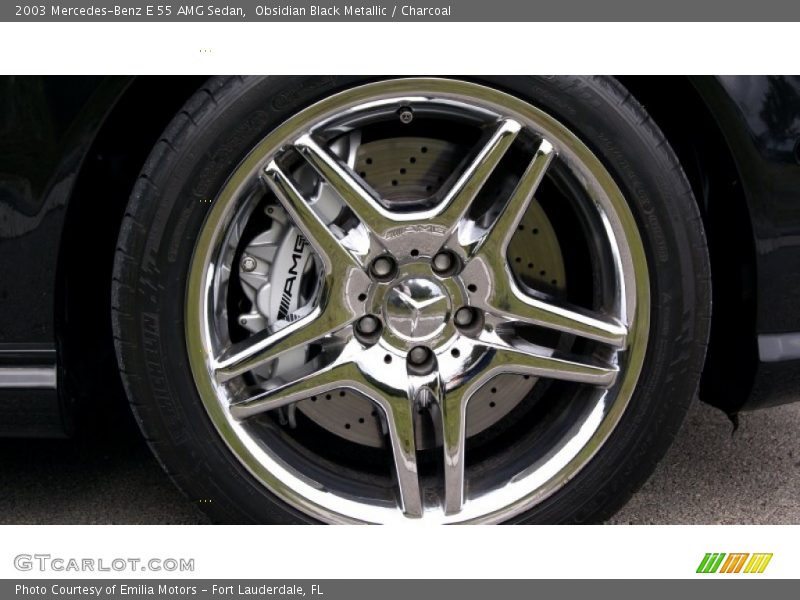 Obsidian Black Metallic / Charcoal 2003 Mercedes-Benz E 55 AMG Sedan