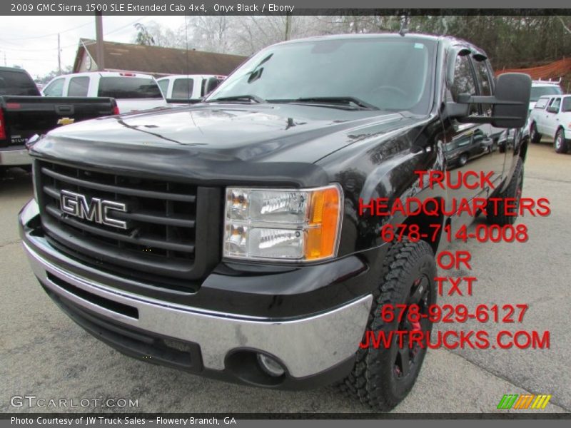Onyx Black / Ebony 2009 GMC Sierra 1500 SLE Extended Cab 4x4