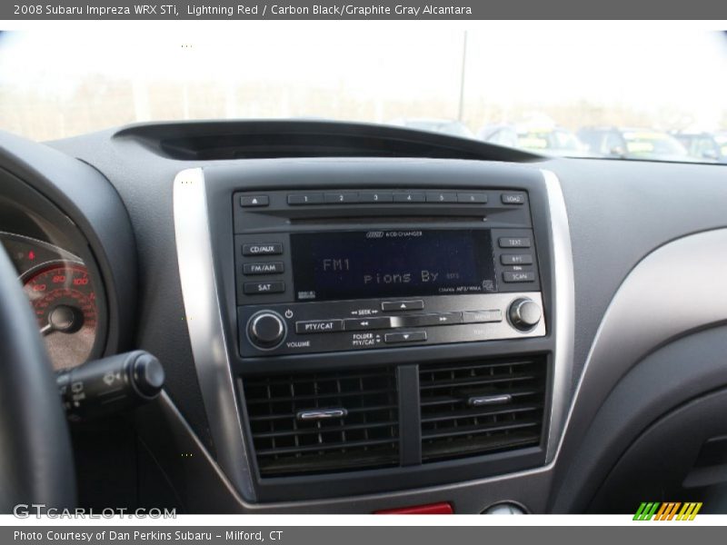 Lightning Red / Carbon Black/Graphite Gray Alcantara 2008 Subaru Impreza WRX STi
