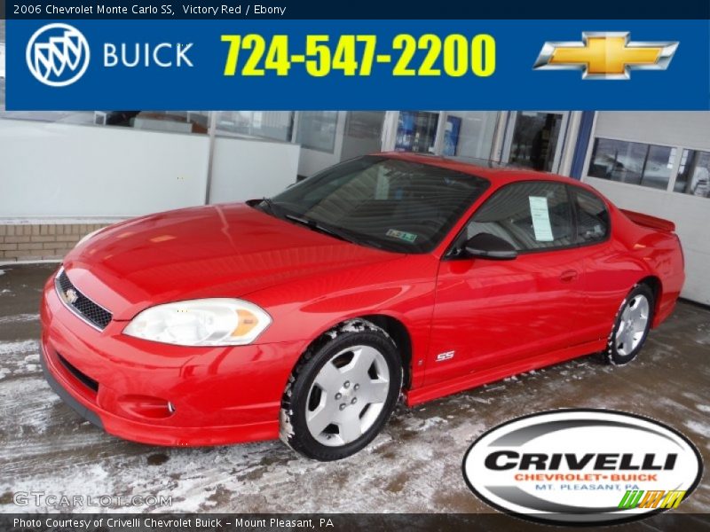 Victory Red / Ebony 2006 Chevrolet Monte Carlo SS