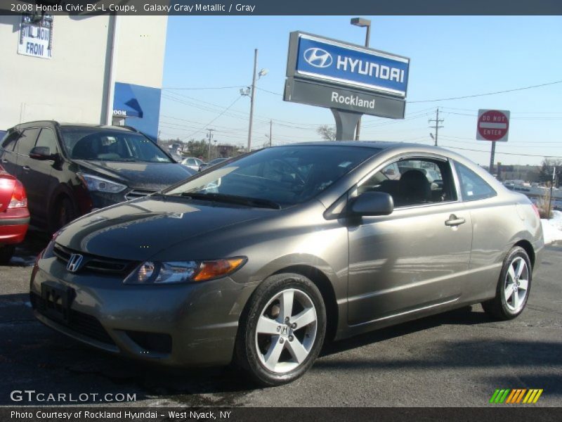 Galaxy Gray Metallic / Gray 2008 Honda Civic EX-L Coupe