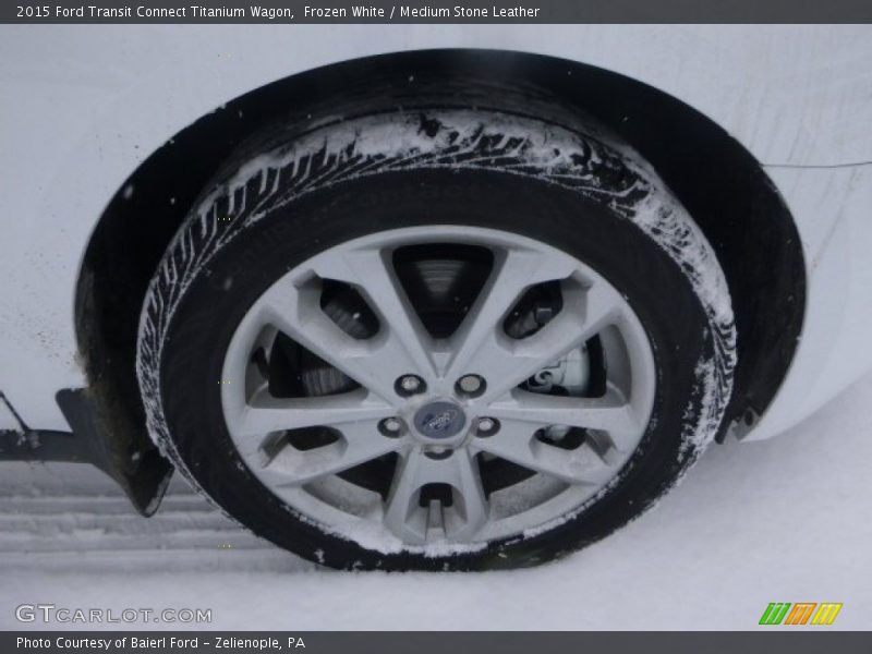 Frozen White / Medium Stone Leather 2015 Ford Transit Connect Titanium Wagon
