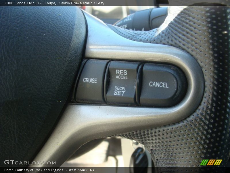 Galaxy Gray Metallic / Gray 2008 Honda Civic EX-L Coupe