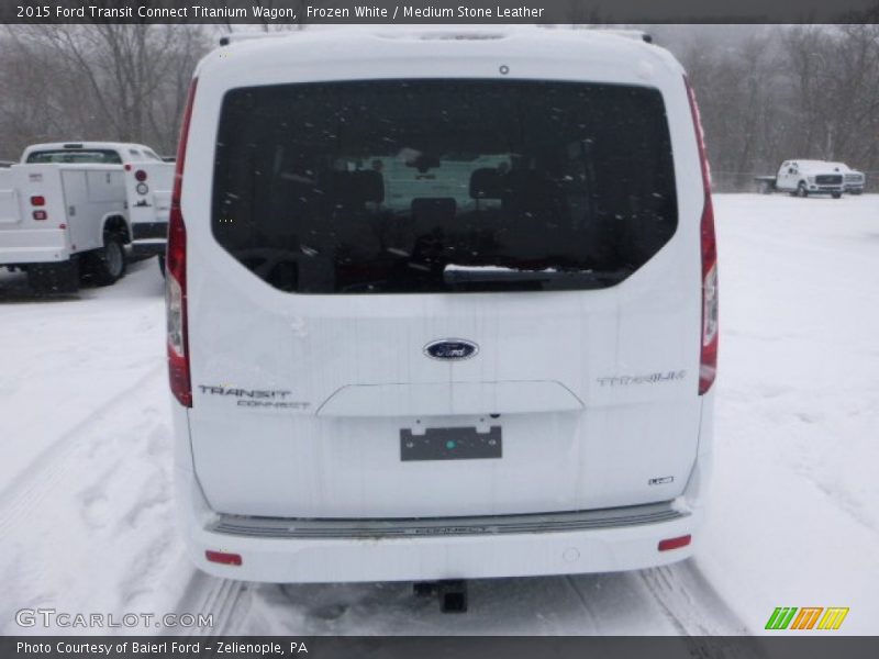 Frozen White / Medium Stone Leather 2015 Ford Transit Connect Titanium Wagon
