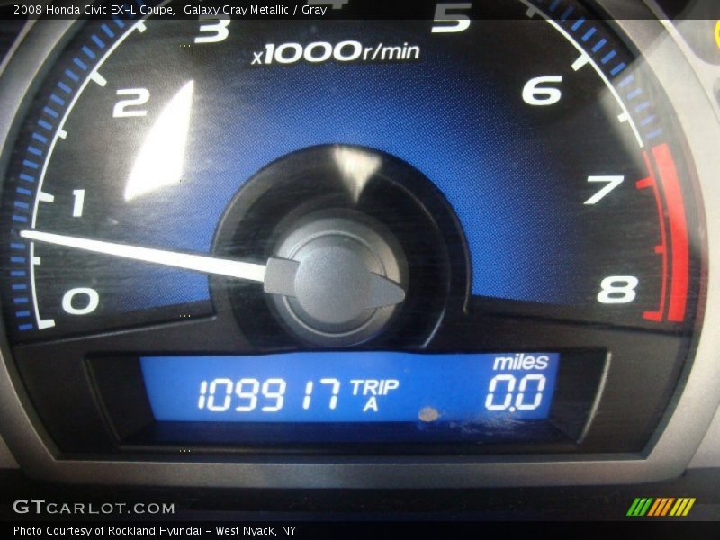 Galaxy Gray Metallic / Gray 2008 Honda Civic EX-L Coupe