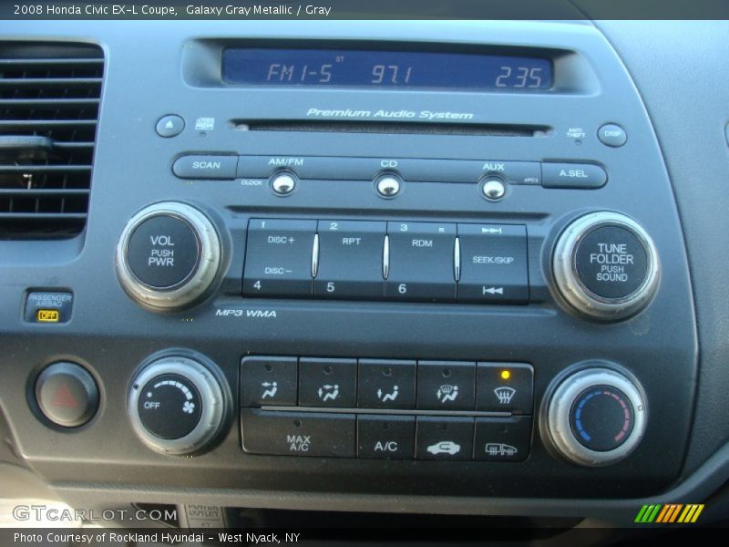 Galaxy Gray Metallic / Gray 2008 Honda Civic EX-L Coupe