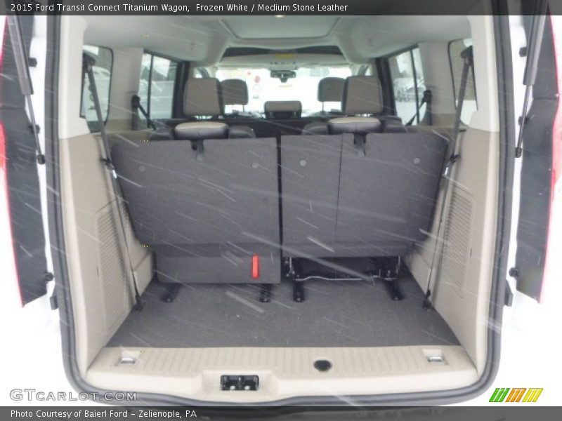Frozen White / Medium Stone Leather 2015 Ford Transit Connect Titanium Wagon