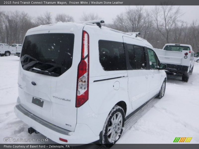 Frozen White / Medium Stone Leather 2015 Ford Transit Connect Titanium Wagon